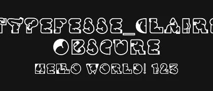 Typefesse_Claire-Obscure 的真实字样