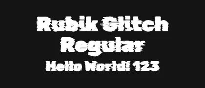 Rubik-Glitch-Regular 的真实字样