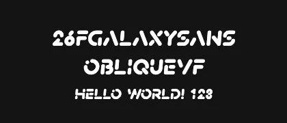 26FGalaxySans-ObliqueVF 的真实字样