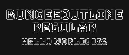 BungeeOutline-Regular 的真实字样