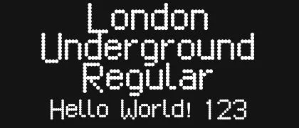 London Underground Regular 的真实字样