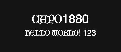 Capo1880 的真实字样