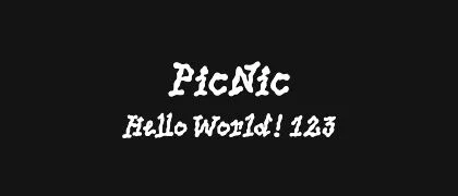 PicNic 的真实字样