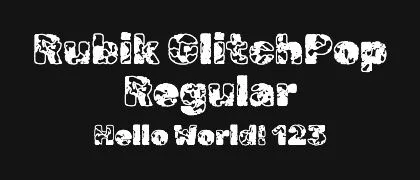 Rubik-GlitchPop-Regular 的真实字样