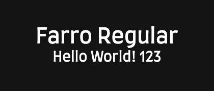 Farro-Regular 的真实字样