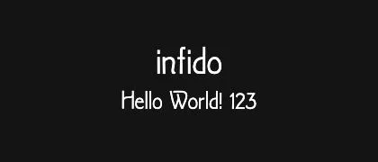 infido 的真实字样