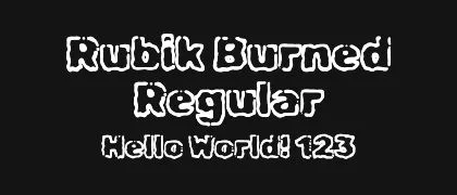Rubik-Burned-Regular 的真实字样