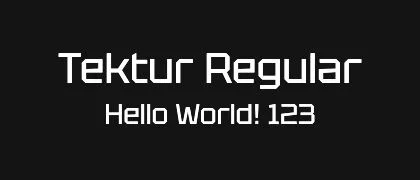 Tektur-Regular 的真实字样