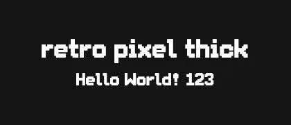 retro-pixel-thick 的真实字样
