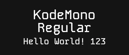 KodeMono-Regular 的真实字样