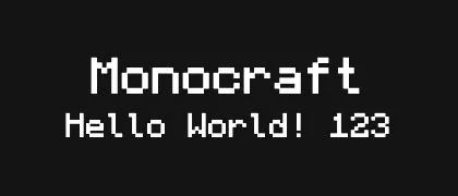 Monocraft 的真实字样