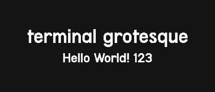 terminal-grotesque 的真实字样