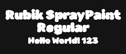 Rubik-SprayPaint-Regular 的真实字样