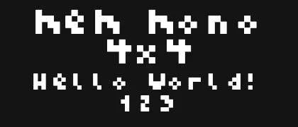 mem-mono-4x4 的真实字样