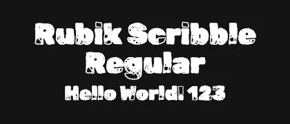 Rubik-Scribble-Regular 的真实字样