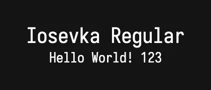 Iosevka-Regular 的真实字样