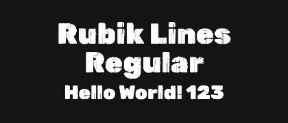 Rubik-Lines-Regular 的真实字样