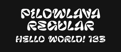 Pilowlava-Regular 的真实字样