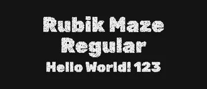 Rubik-Maze-Regular 的真实字样