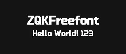 ZQKFreefont 的真实字样