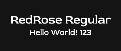 RedRose-Regular 的真实字样
