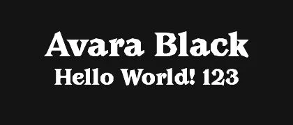 Avara-Black 的真实字样