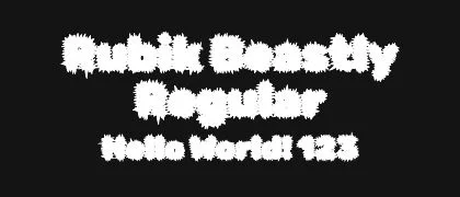 Rubik-Beastly-Regular 的真实字样