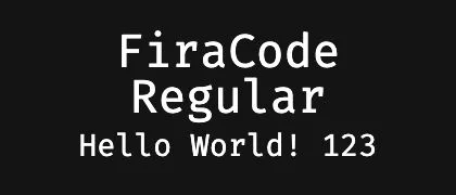 FiraCode-Regular 的真实字样