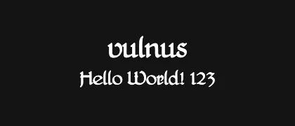 vulnus 的真实字样