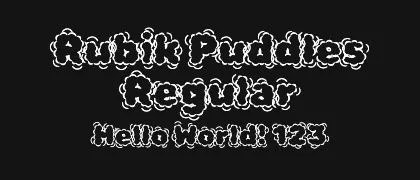 Rubik-Puddles-Regular 的真实字样