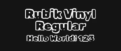 Rubik-Vinyl-Regular 的真实字样