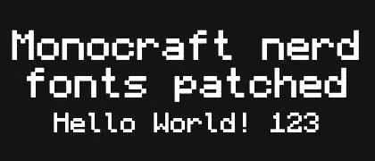 Monocraft-nerd-fonts-patched 的真实字样