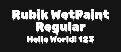 Rubik-WetPaint-Regular 的真实字样