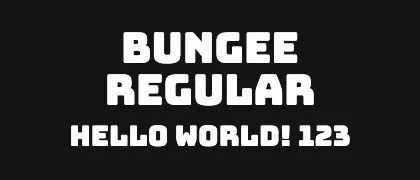 Bungee-Regular 的真实字样