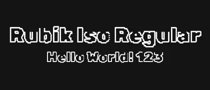 Rubik-Iso-Regular 的真实字样