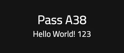 Pass-A38 的真实字样