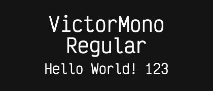 VictorMono-Regular 的真实字样