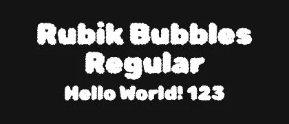 Rubik-Bubbles-Regular 的真实字样