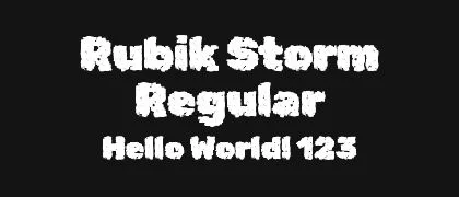 Rubik-Storm-Regular 的真实字样