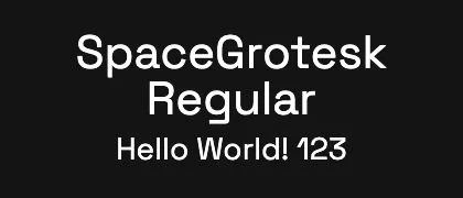 SpaceGrotesk-Regular 的真实字样