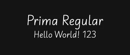 Prima-Regular 的真实字样