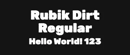 Rubik-Dirt-Regular 的真实字样