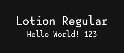 Lotion-Regular 的真实字样