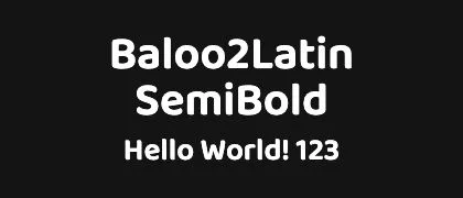 Baloo2Latin-SemiBold 的真实字样