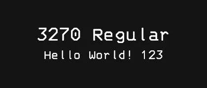 3270-Regular 的真实字样