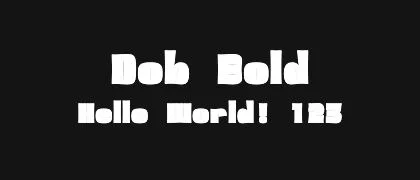 Dob-Bold 的真实字样