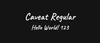 Caveat-Regular 的真实字样