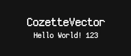 CozetteVector 的真实字样