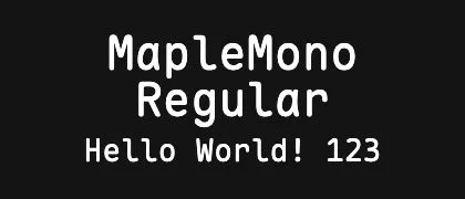 MapleMono-Regular 的真实字样