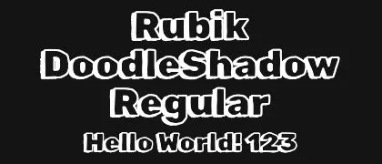 Rubik-DoodleShadow-Regular 的真实字样
